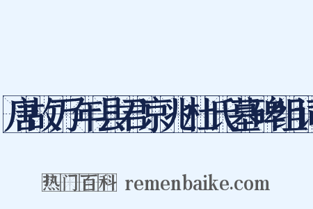 唐故万年县君京兆杜氏墓碑组词是什么意思的图片